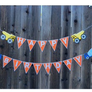 Construction birthday banner, Construction birthday, Construction party banner, dump truck birthday banner