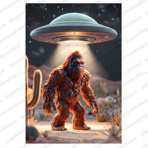 Bigfoot PNG | Yeti PNG | Bigfoot Download | Bigfoot Design | Bigfoot Art | Patriotic Sasquatch| Bigfoot Digital Download | Alien Bigfoot PNG