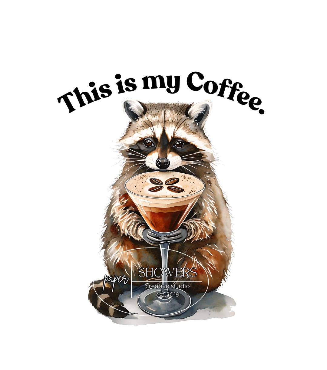 Expresso Racoons Raccoon Espresso Martini PNG, Trendy Cocktail Design (digital Download ...