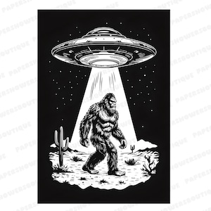 Bigfoot PNG | Yeti PNG | Bigfoot Download | Bigfoot Design | Bigfoot Art | Patriotic Sasquatch| Bigfoot Digital Download | Alien Bigfoot PNG