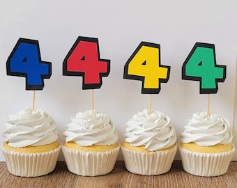 Decorazioni per cupcake dai colori primari