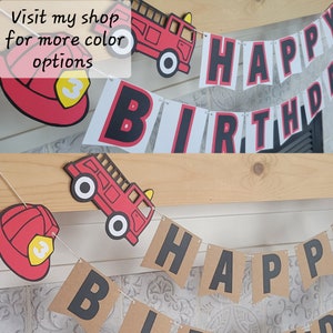 Fire Truck Cutout Banner - Fire Engine Rescue Welcome Door Sign, Decoration For Firefighter Baby Shower