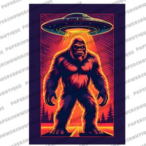 Bigfoot PNG | Yeti PNG | Bigfoot Download | Bigfoot Design | Bigfoot Art | Patriotic Sasquatch| Bigfoot Digital Download | Alien Bigfoot PNG