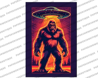 Bigfoot PNG | Yeti PNG | Bigfoot Download | Bigfoot Design | Bigfoot Art | Patriotic Sasquatch| Bigfoot Digital Download | Alien Bigfoot PNG