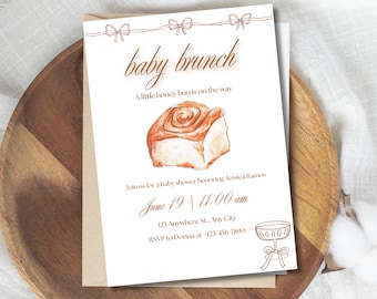 Baby Brunch Baby Shower Invitation Template, Breakfast Morning Baby Shower Invite, Baby Brunch Invite, Baby Shower Brunch Invitation