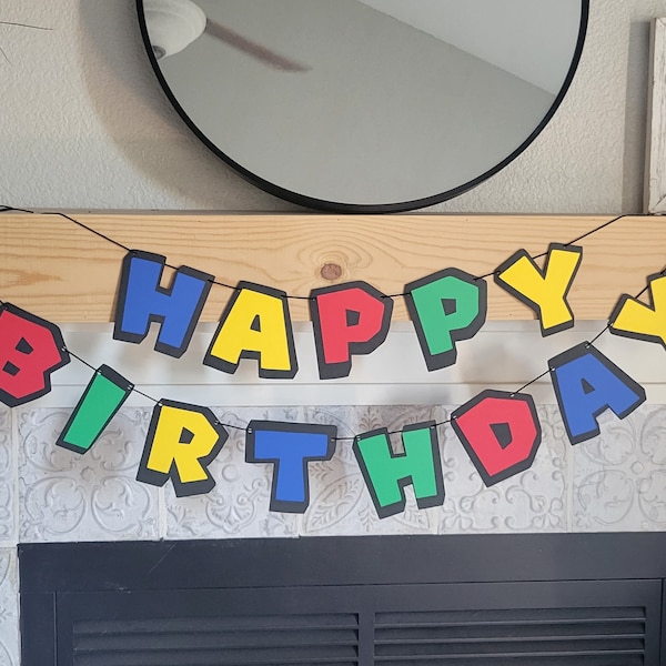 Primary color birthday banner