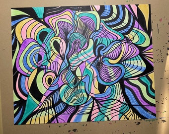 アート・デザイン・音楽 The Print Design Amazon.com: Twin Zebras - Colorful Maximalist Art Print
