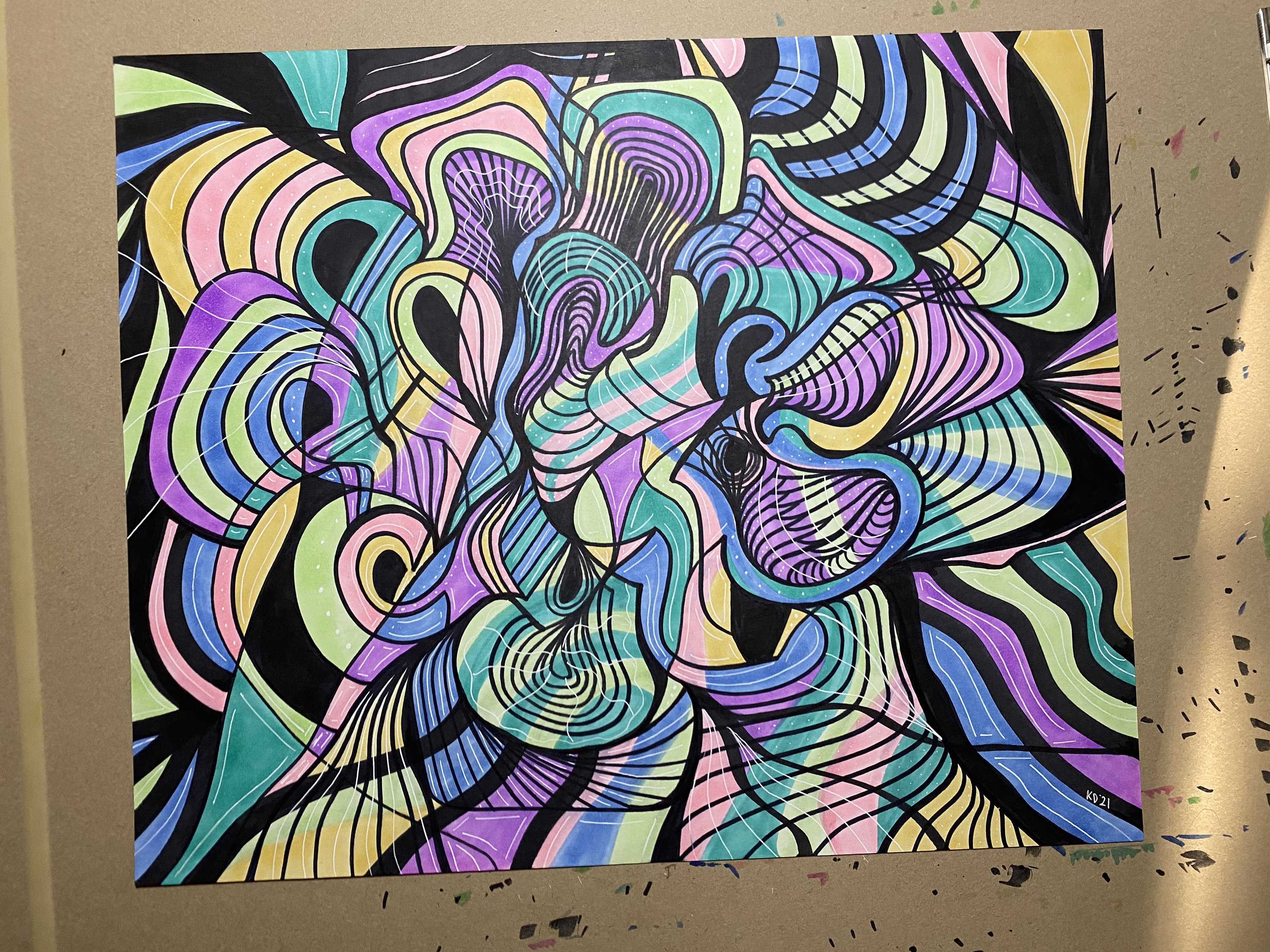 Zen Art Line Art Abstract Design Original Artwork - Etsy