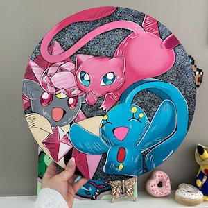 Mew, Manaphy & Diancie painting