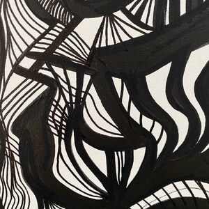 Unique Black and White Line Art Abstract Original Artwork - Etsy