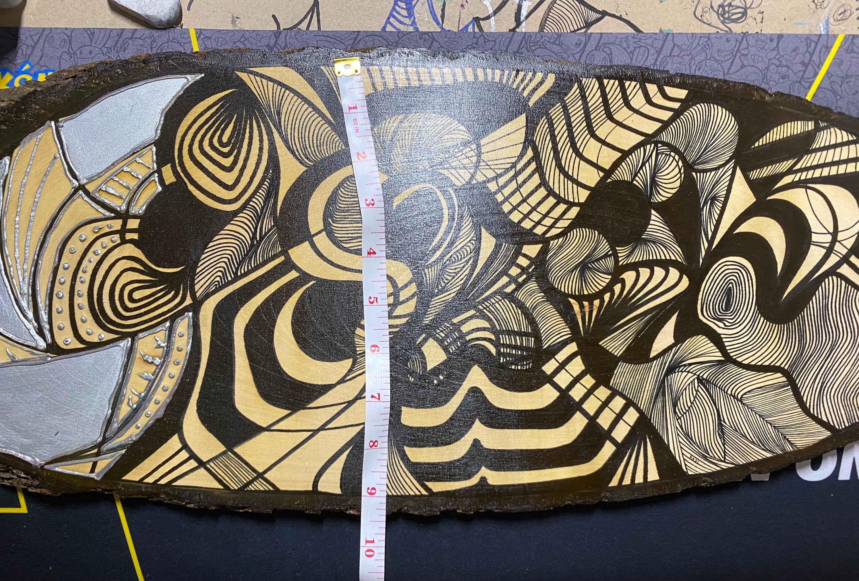 Wood Art Line Artwork Etsy