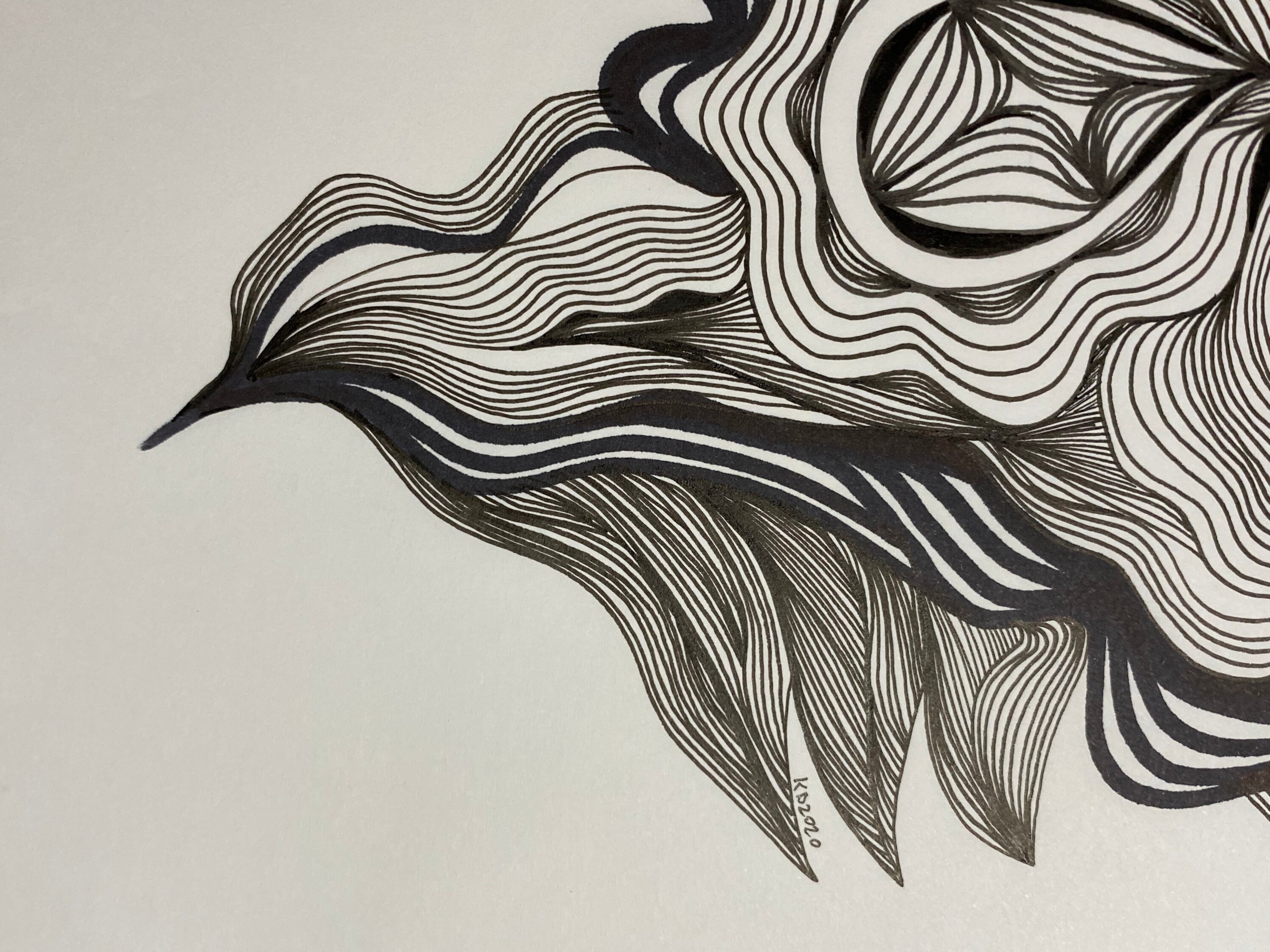 Unique Line Art Abstract Original Artwork - Etsy UK