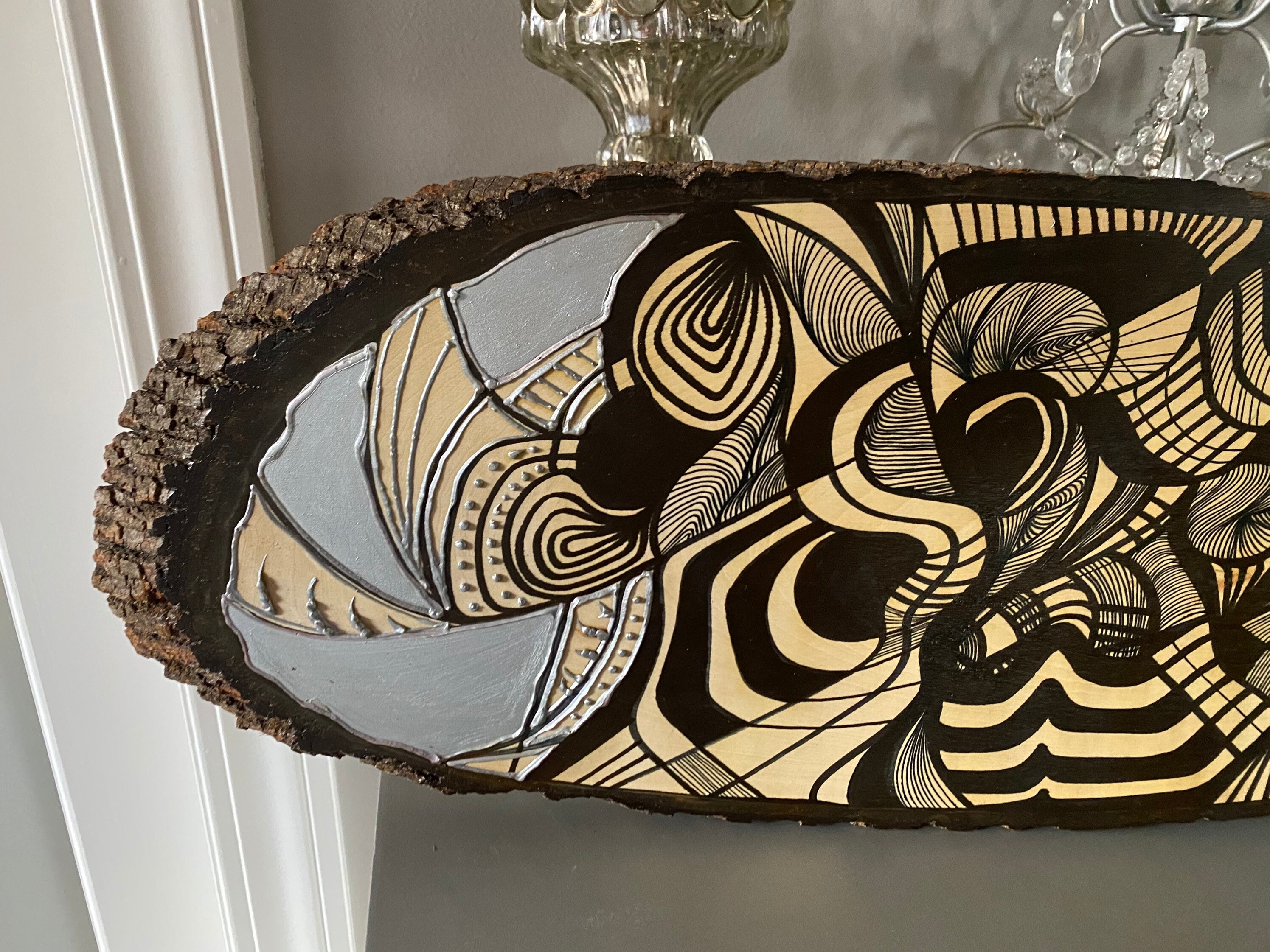 Wood Art Line Artwork Etsy