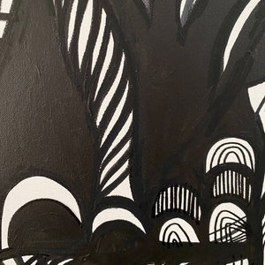 Unique Black and White Line Art Abstract Original Artwork - Etsy