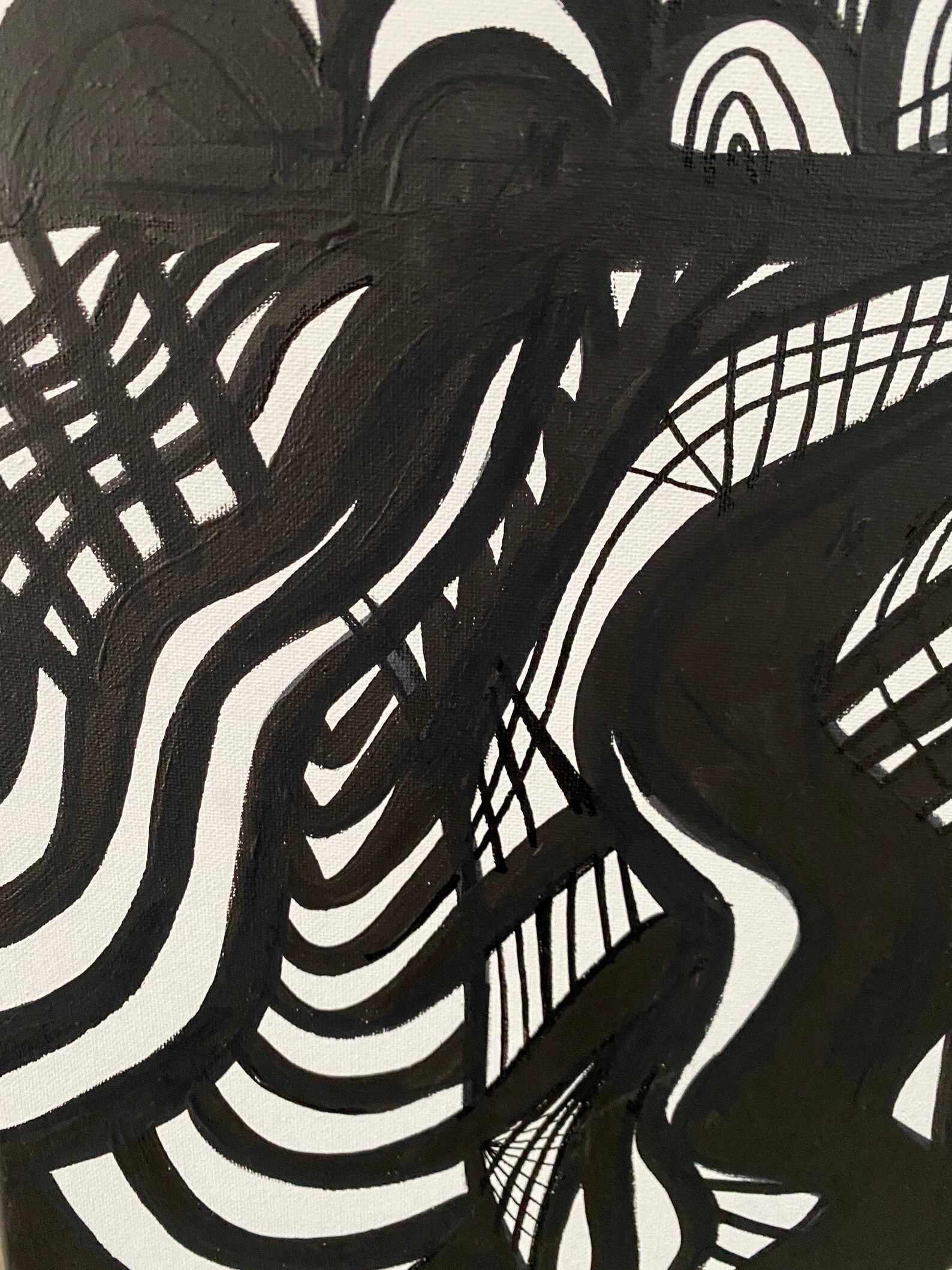 Unique Black and White Line Art Abstract Original Artwork - Etsy