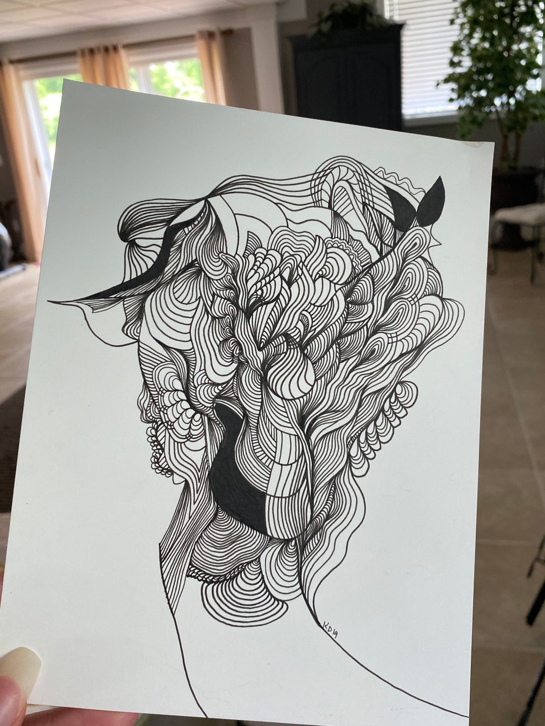 Black and White Design Line Art Unique Abstract Art - Etsy