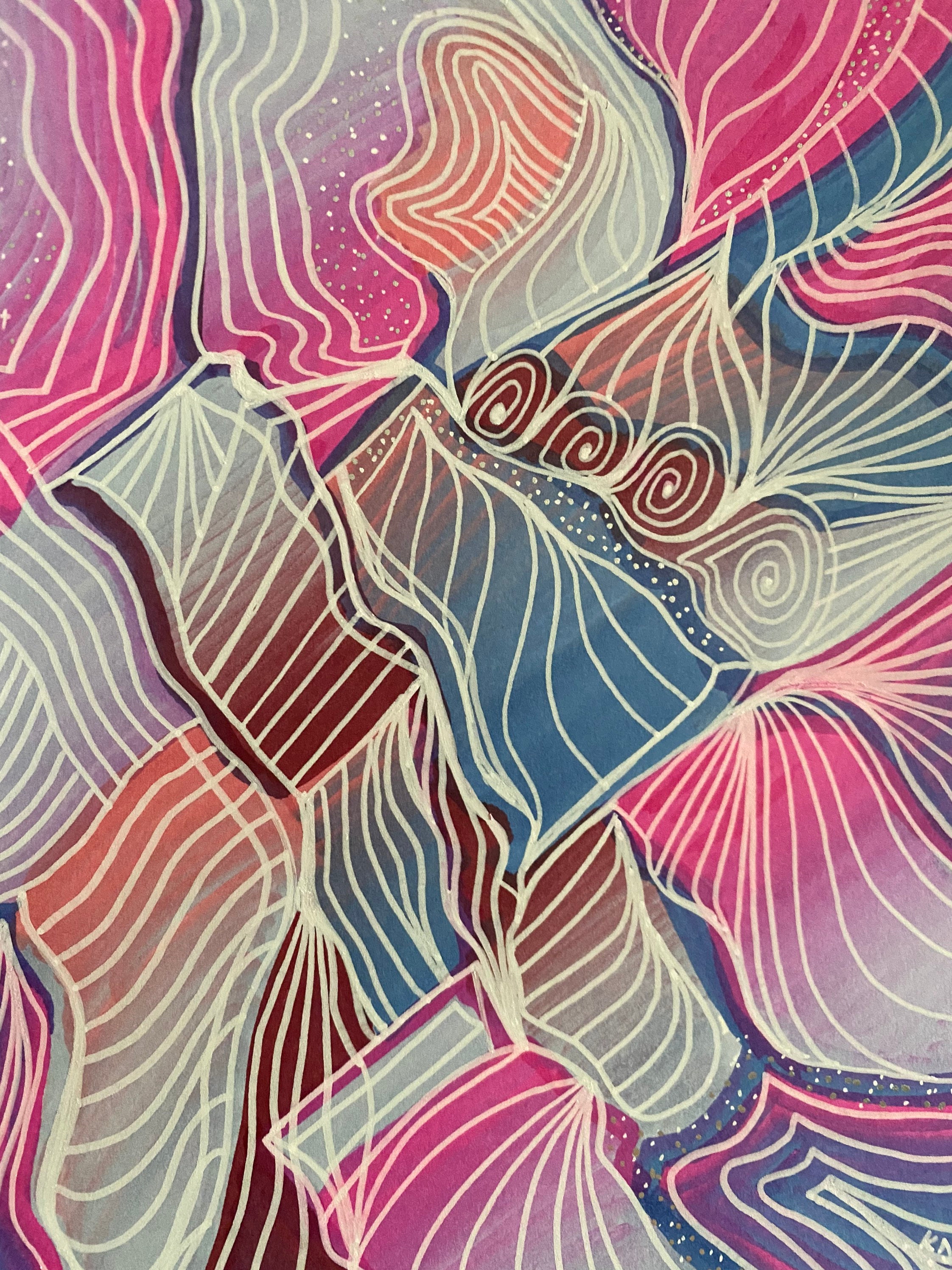 Zen Art Line Art Design With Marker. Abstract Unique