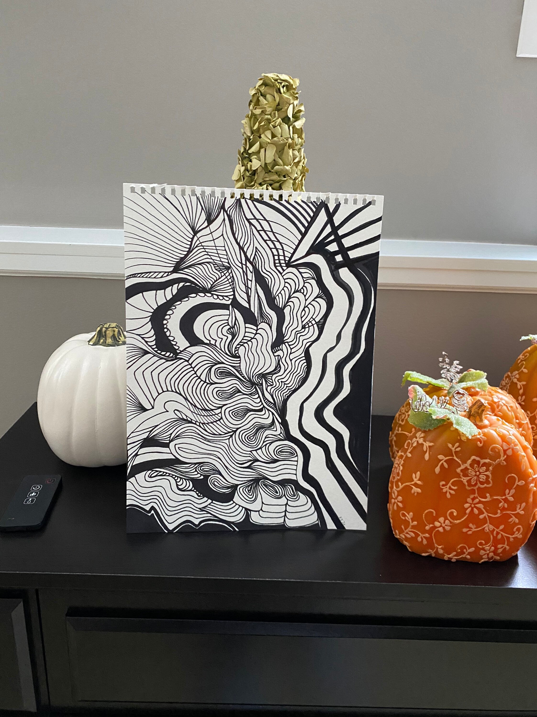 Unique Line Art Abstract Trippy Zen Original Artwork - Etsy