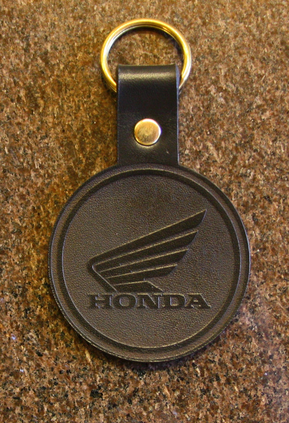 Leather Honda Motorcycle Keyring Etsy