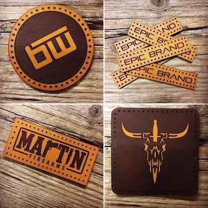 Custom Design Leather patches (Chose your own design)