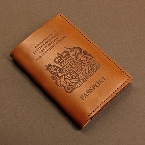 Black - Handcrafted Embossed Leather Passport Cover 06 main image 0