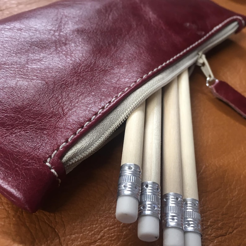 Pencil Case , soft leather, handmade image 2