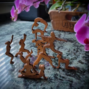 Desktop Yoga Yoga Lover Gift. Bag of Twelve Mini Wooden Yogini - Etsy