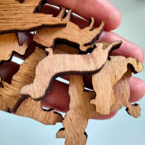 Puppy Pile-Up Dog lover gift. Bag of twelve miniature wooden dogs image 8