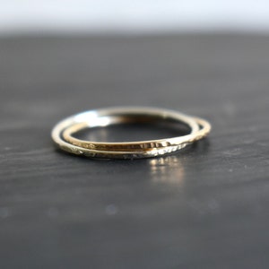 White and yellow gold Wedding ring image 1