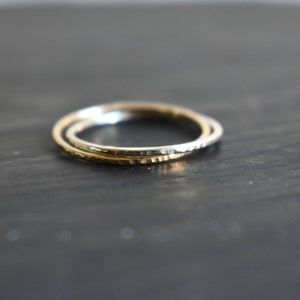 White and yellow gold Wedding ring image 4