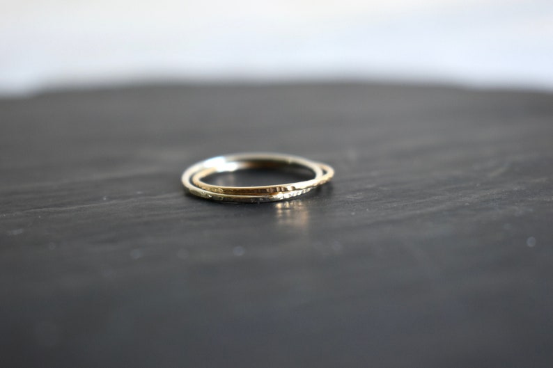 White and yellow gold Wedding ring image 1