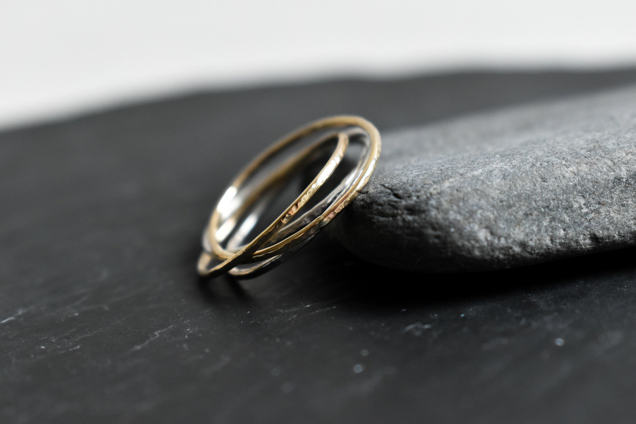 Bague 4 anneaux entrelaces sales