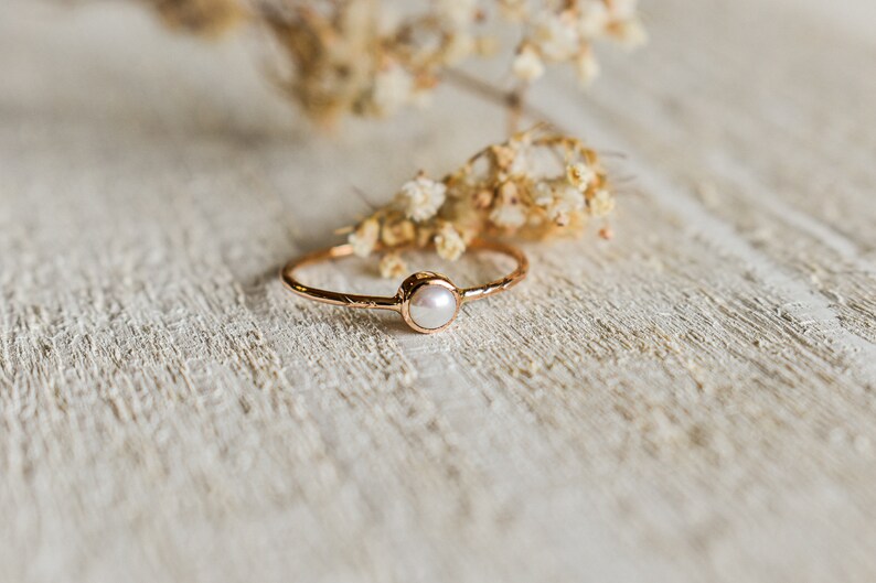 06. Birthstone Ring Pearl image 3