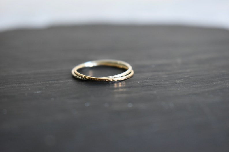 White and yellow gold Wedding ring image 3