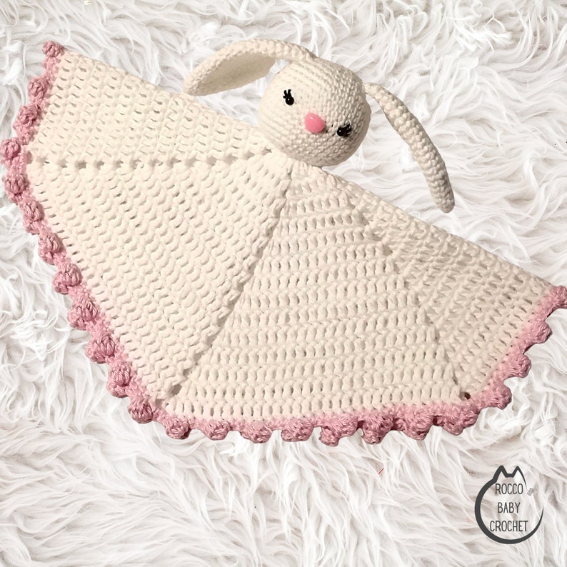 Crochet Pattern Bunny Lovey Blanket - Instant Download Pattern - Etsy