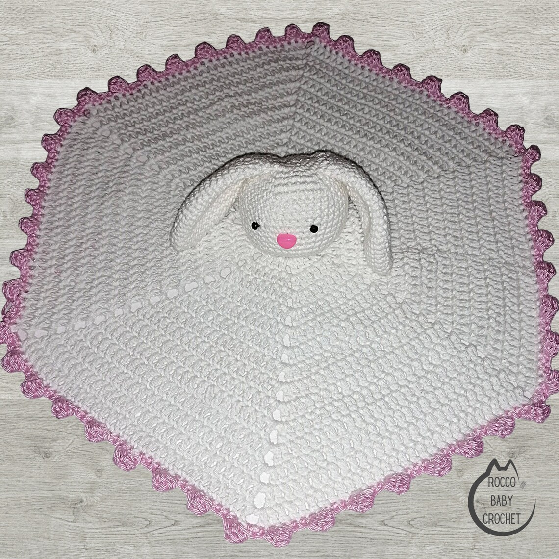 Crochet Pattern Bunny Lovey Blanket - Instant Download Pattern - Etsy