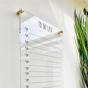 Acrylic To Do List For Wall || dry erase board  clear acrylic calendar office decor housewarming gift 03-009-099