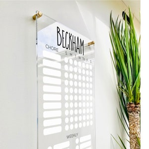 custom chore chart children dry erase board clear acrylic homeschool girls boys 03-009-016 Personalized Chore Chart For Kids