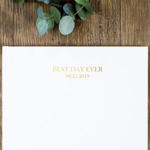 Custom Best Day Ever Wedding Guest Book || Foil Design  Photo Guest Book Personalized Photo Booth Sign In Book Baby Bridal Shower 11-001-007