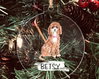 cavapoo christmas ornament