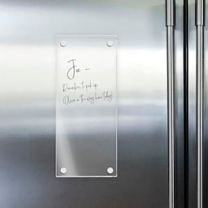 Blank Acrylic Board with MAGNETIC or VELCRO® Brand Fasteners || family dry-erase board list clear glass-look board damage free acrylic