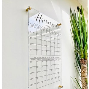 Personalized Acrylic Calendar For Wall 2 Month Design ll  dry erase board weekly planner clear acrylic calendar  office 03-007-008