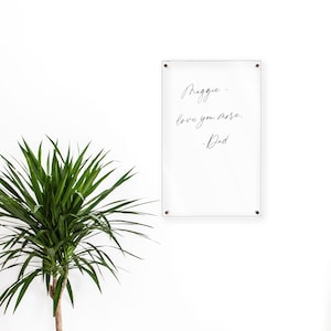 Blank Acrylic Dry Erase Writing Board with Standoffs || Wall Calendar Goal Habit Grocery Clear Office Floating Message Note Board To Do List