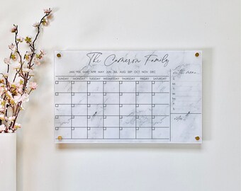 Marble Wall Calendar Etsy
