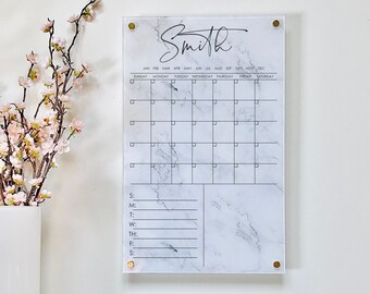 Marble Wall Calendar Etsy