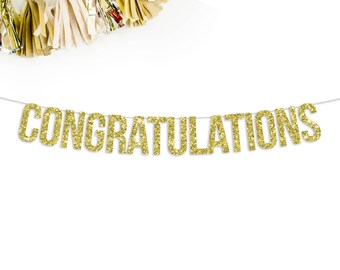 congratulations banner gold cream black etsy congratulations sign