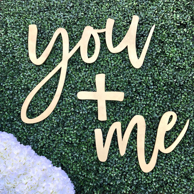 You And Me Wood Sign Wedding Backdrop Wood Word Sign Etsy You And Me Wood Sign Wedding Backdrop Wood Word Sign Etsy