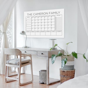 Personalized Repositionable Dry Erase Calendar || Office Removable Damage Free Dorm Room Decor Refrigerator Fridge Wall 03-018-087