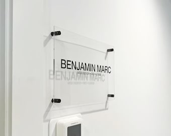 Custom Acrylic Business Logo Sign, Horizontal Layout || Personalized name sign logo business office storefont clear logo hanging office
