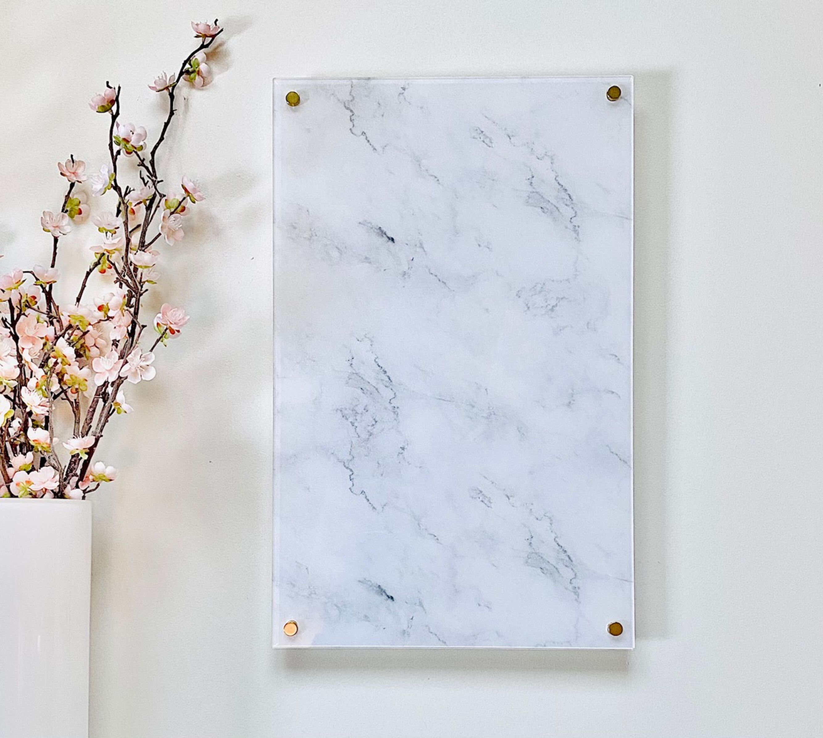 Marbled Acrylic Dry Erase Writing Board with Standoffs Wall Etsy